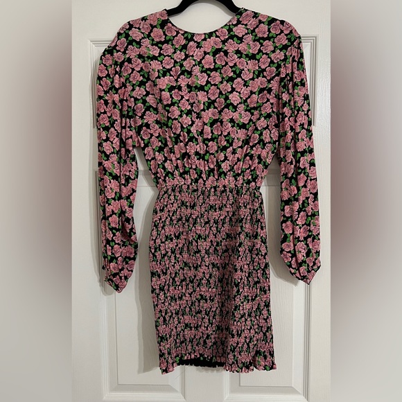 Zara Rose Floral Bodycon Mini long sleeve dress - Picture 4 of 5
